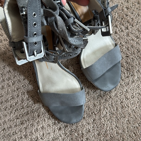 Dolce Vita Edin Leather Strappy Buckle Heeled Sandal sz 7.5 - Picture 4 of 5